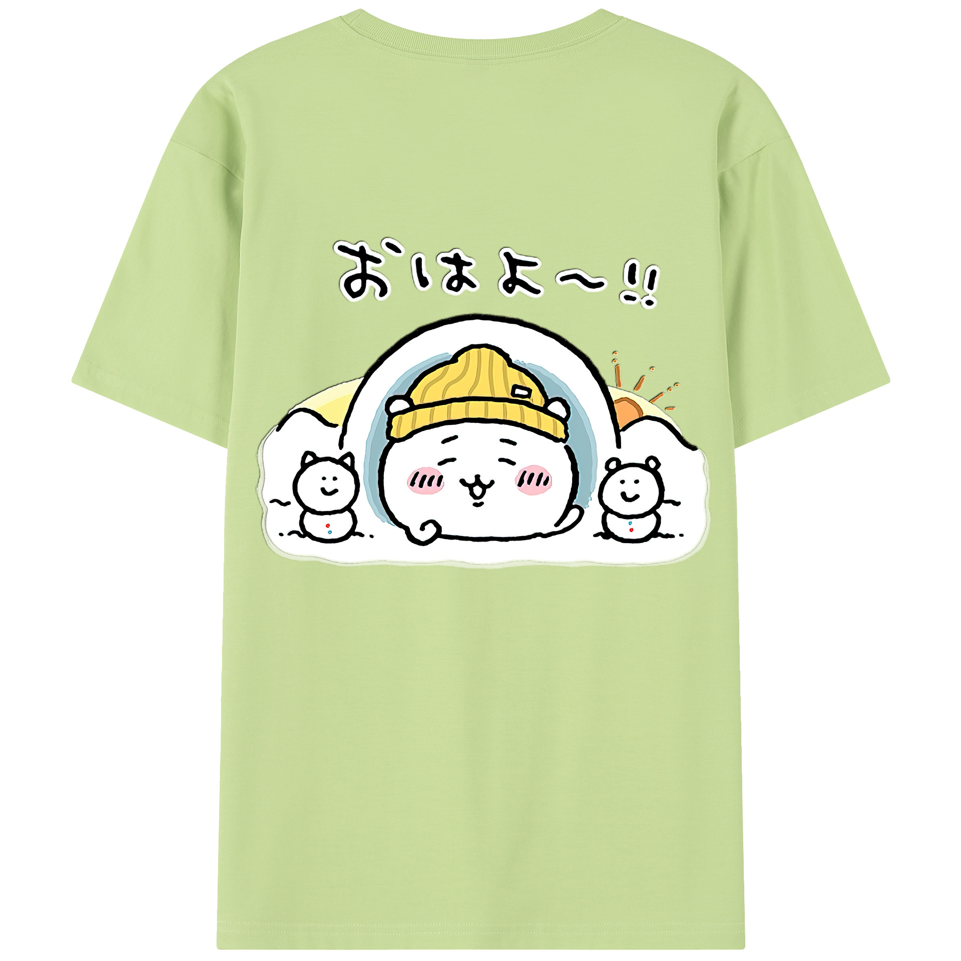 （画像用） ちいかわ ちいかわ Chii-kawa chiikawa 綿100％半袖Tシャツ（背面プリント）